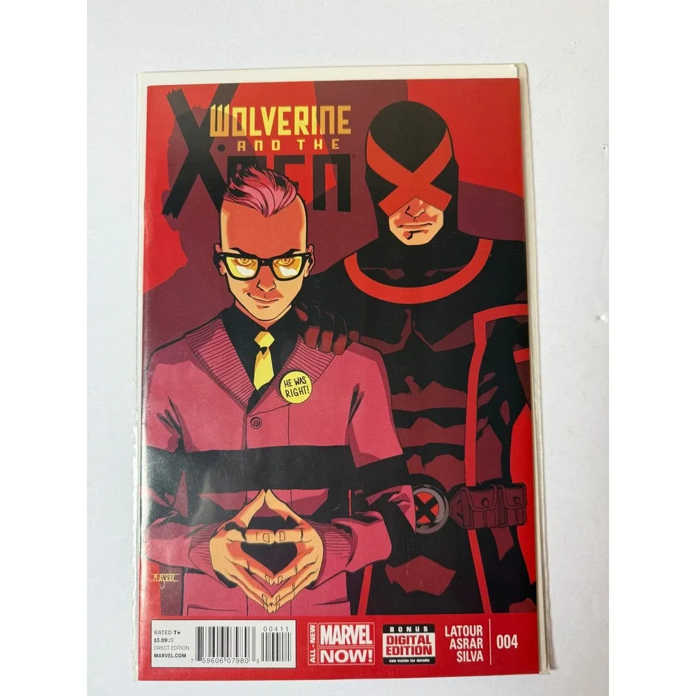 Wolverine and the X-Men 4‎ Marvel 2014 Quentin Quire Cyclops Mahmud Asrar Cover